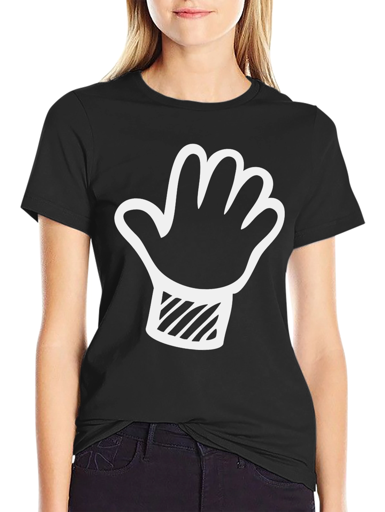 Novelty Graphic T-Shirt - Cartoon Hand