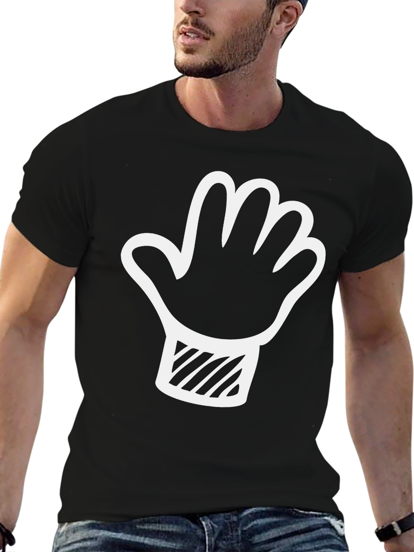 Novelty Graphic T-Shirt - Cartoon Hand