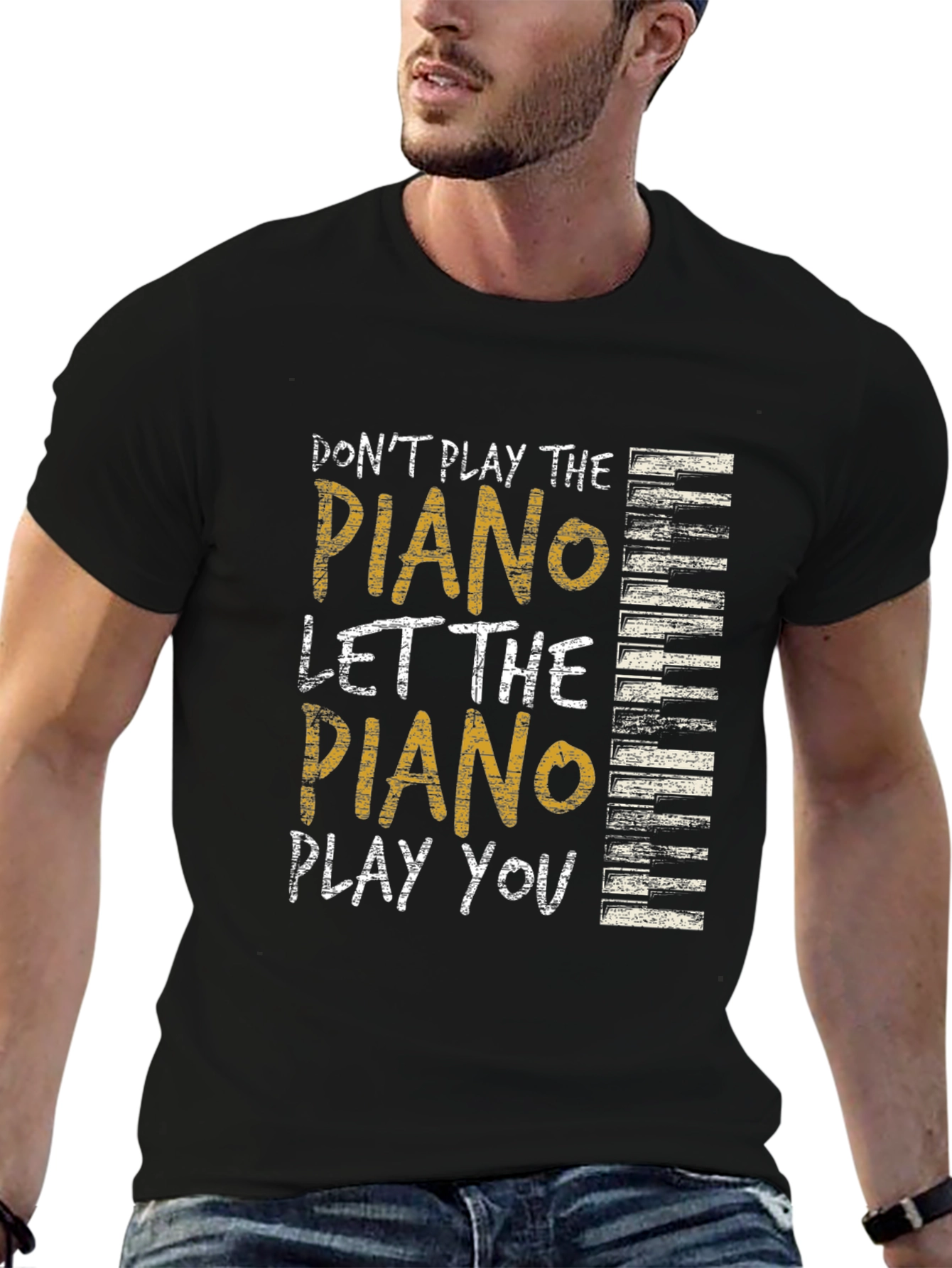 Piano Graphic Tee - Music Lovers Shirt