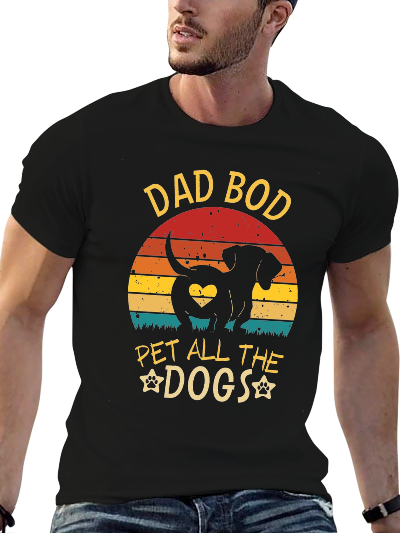 Dad Bod Pet All The Dogs Graphic Tee