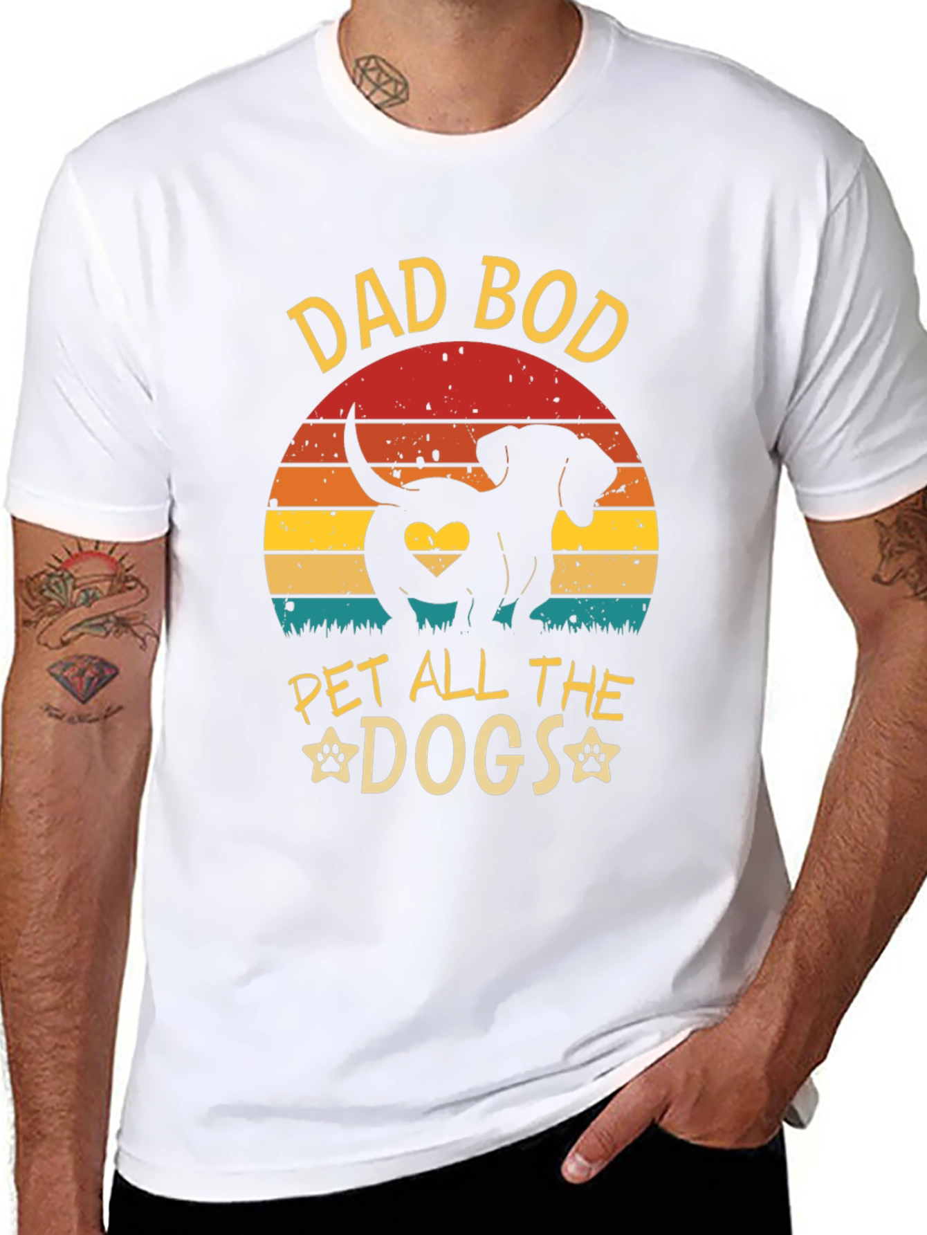 Dad Bod Pet All The Dogs Graphic Tee