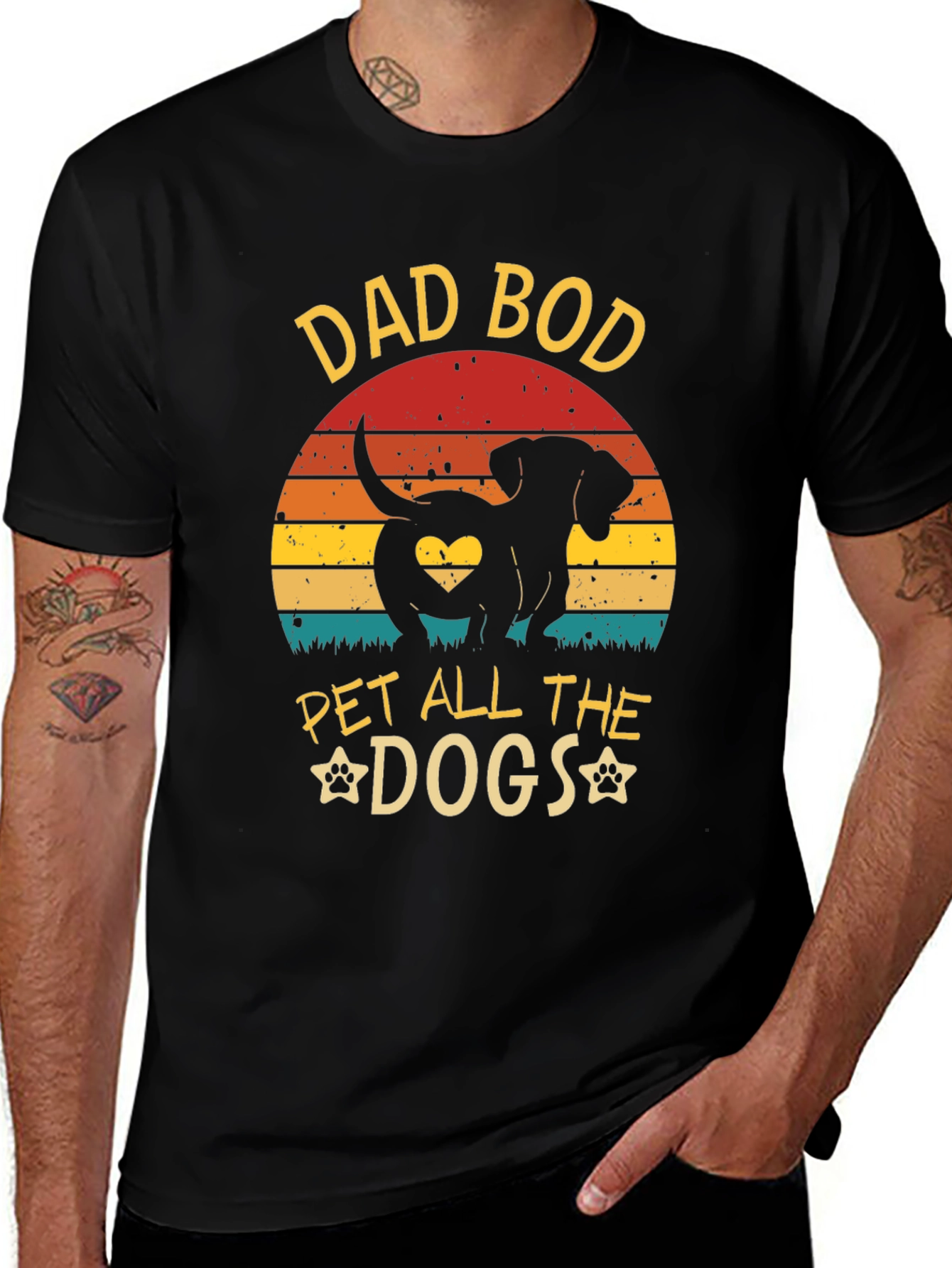 Dad Bod Pet All The Dogs Graphic Tee