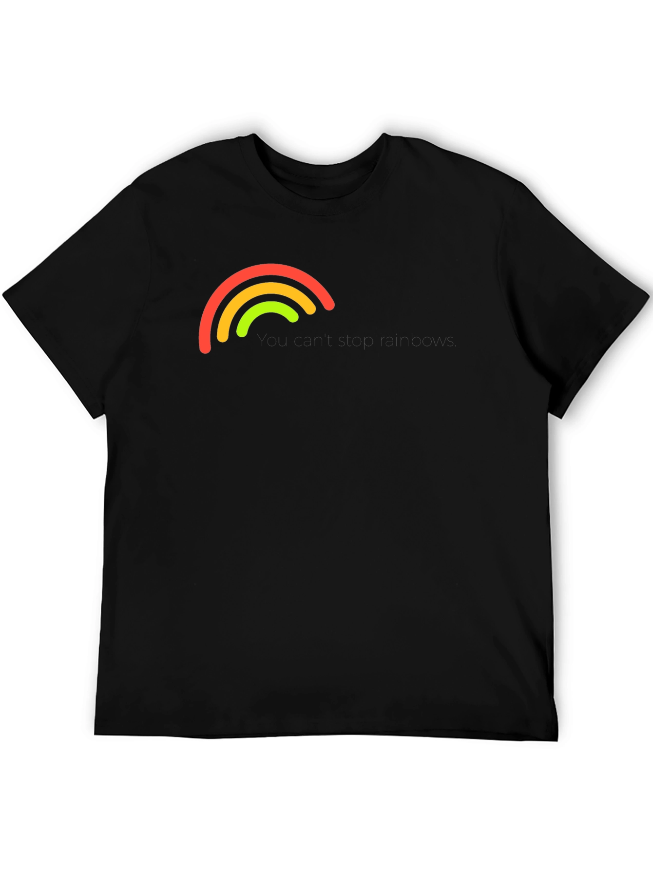 Rainbow Arc Graphic Black T-Shirt