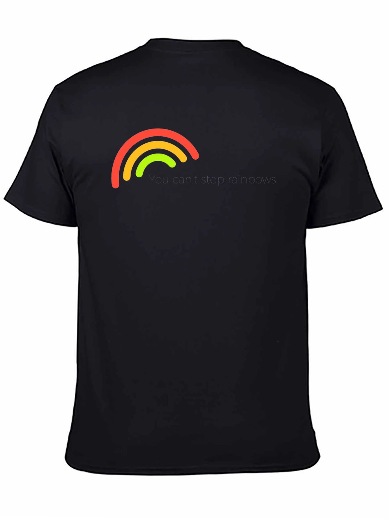 Rainbow Arc Graphic Black T-Shirt