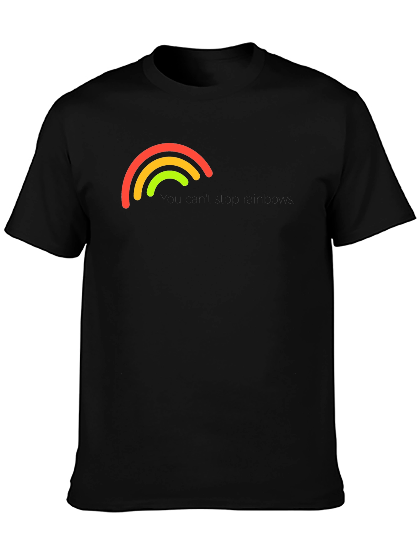 Rainbow Arc Graphic Black T-Shirt