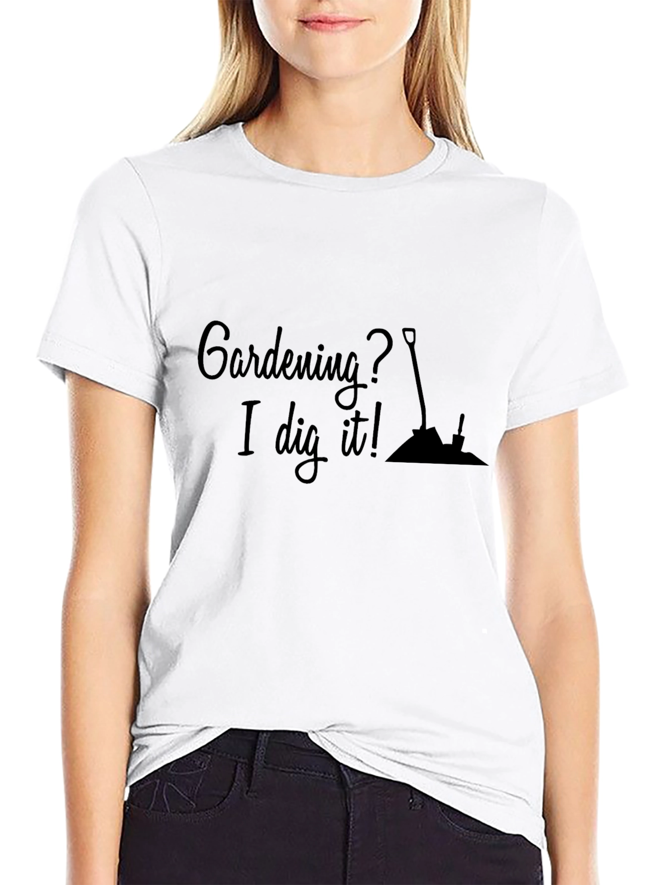 Gardening I Dig It T-Shirt - Black