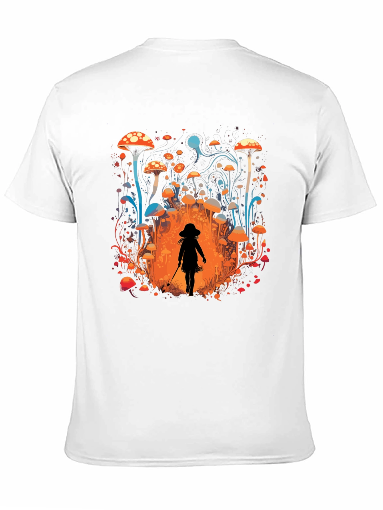 Mushroom Forest Graphic Tee - Black