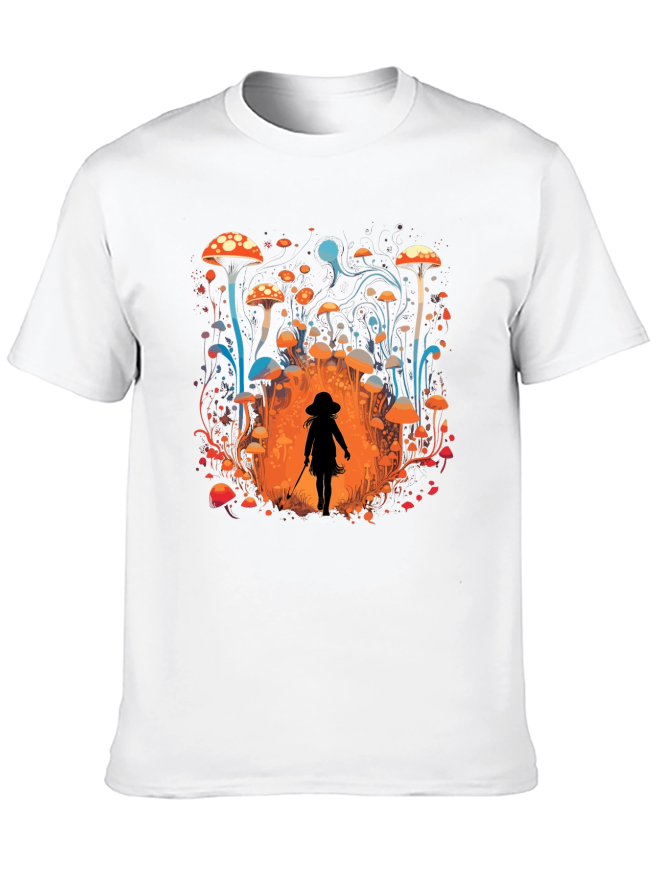 Mushroom Forest Graphic Tee - Black