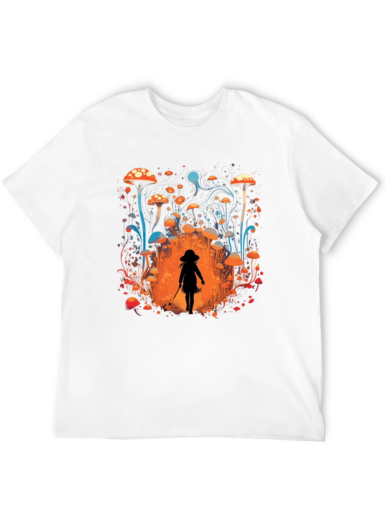Mushroom Forest Graphic Tee - Black