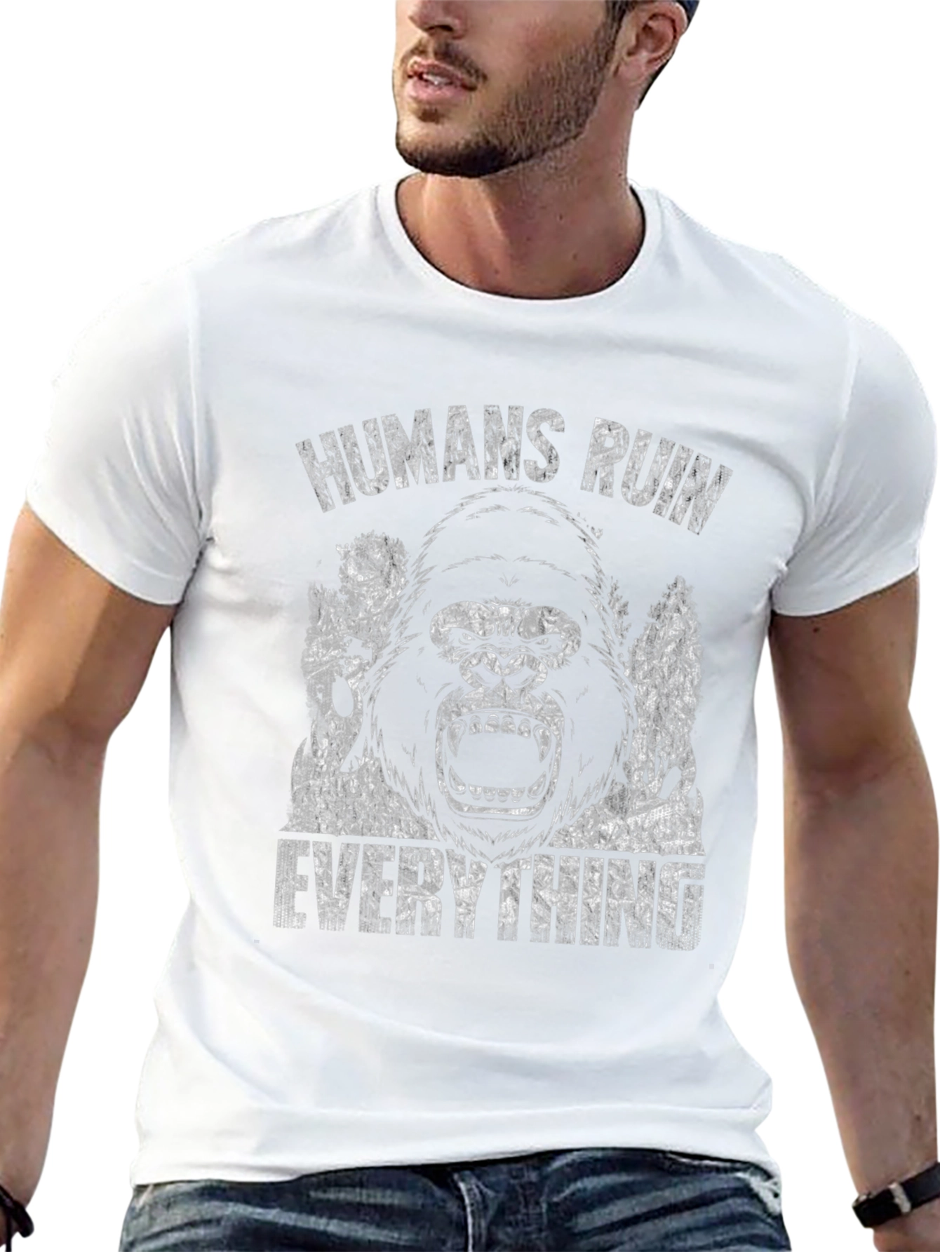 Humans Ruin Everything Gorilla Graphic Tee