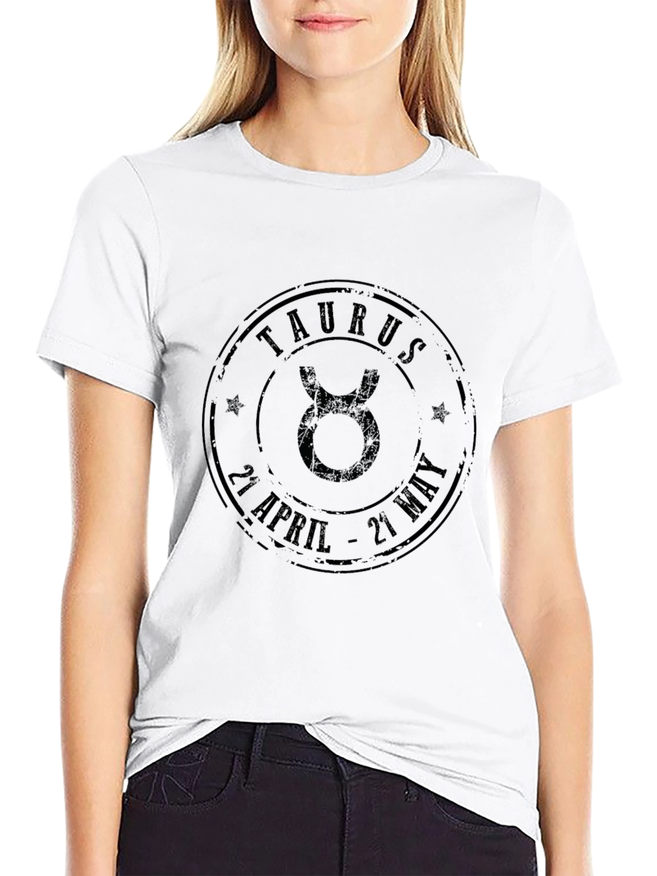 Taurus Zodiac Sign Black Graphic T-Shirt