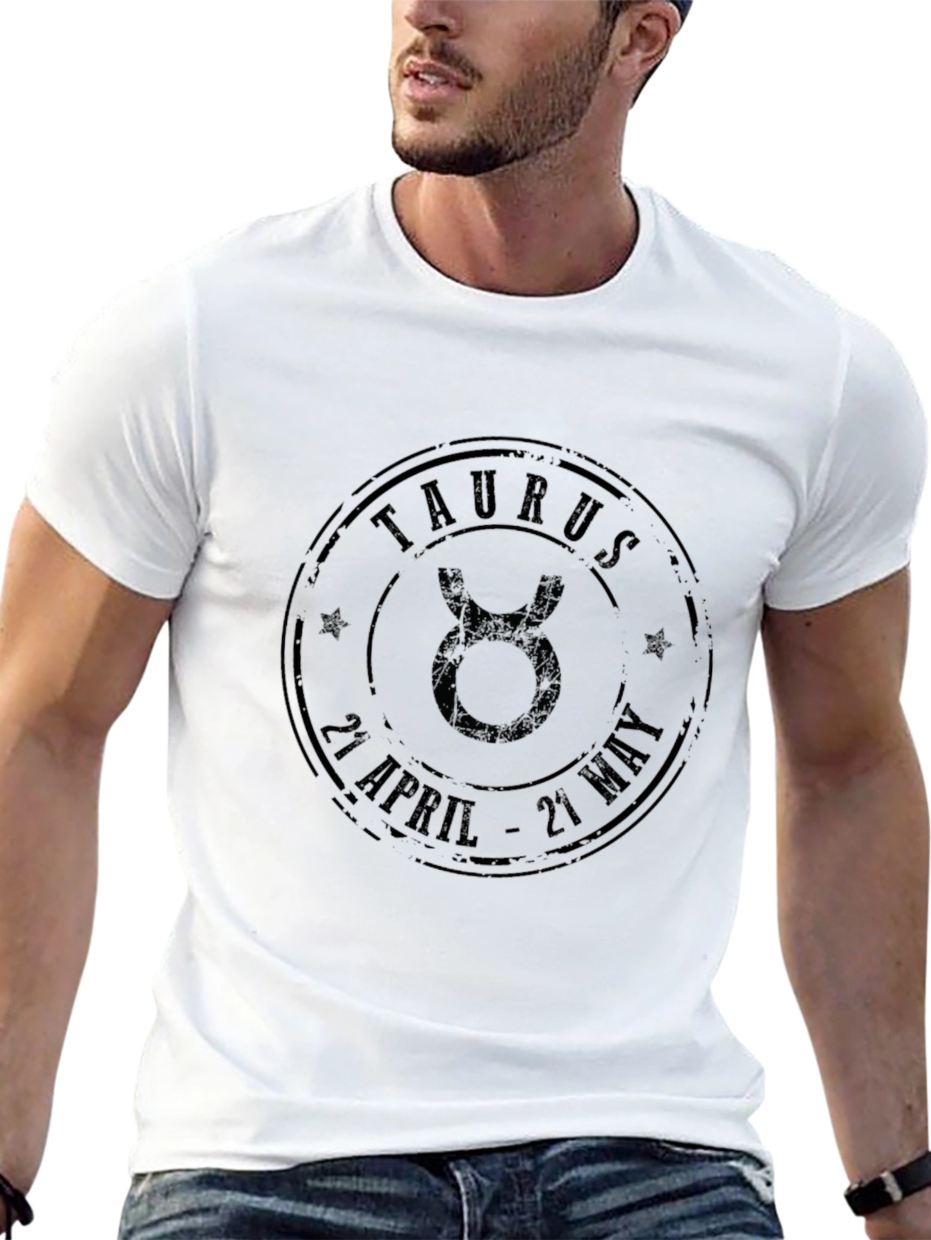 Taurus Zodiac Sign Black Graphic T-Shirt