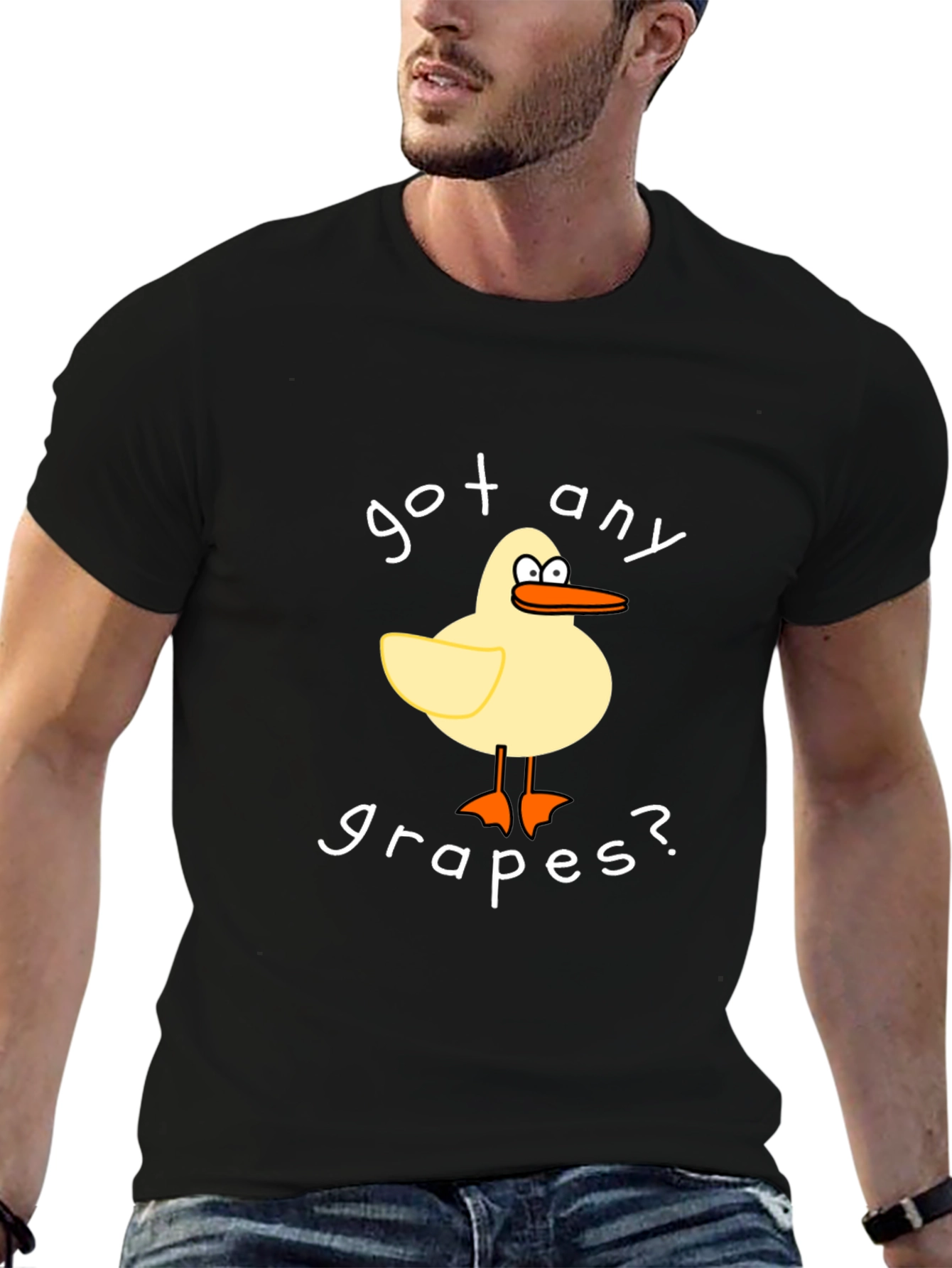 Got Any Grapes? Funny Cartoon Duck T-Shirt