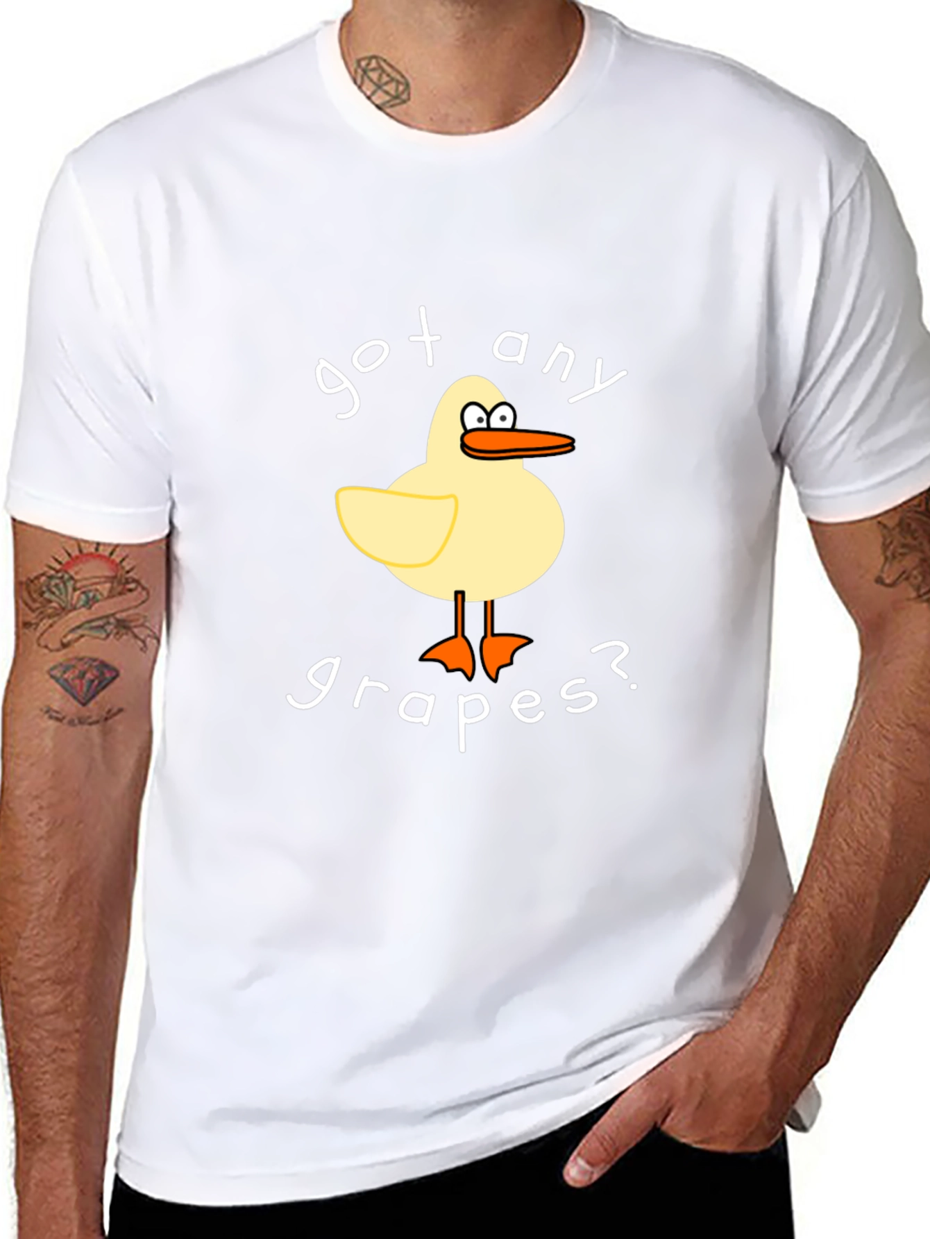 Got Any Grapes? Funny Cartoon Duck T-Shirt