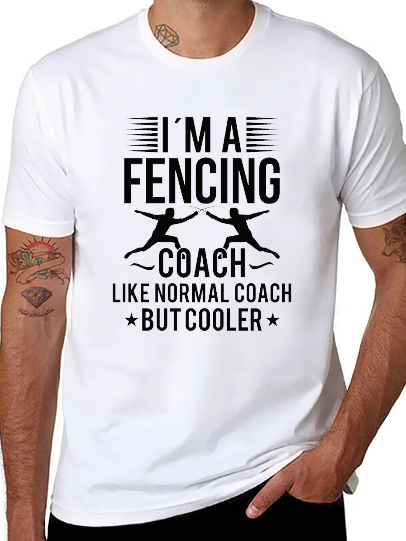 Fencing Coach T-Shirt - Cool & Unique Design