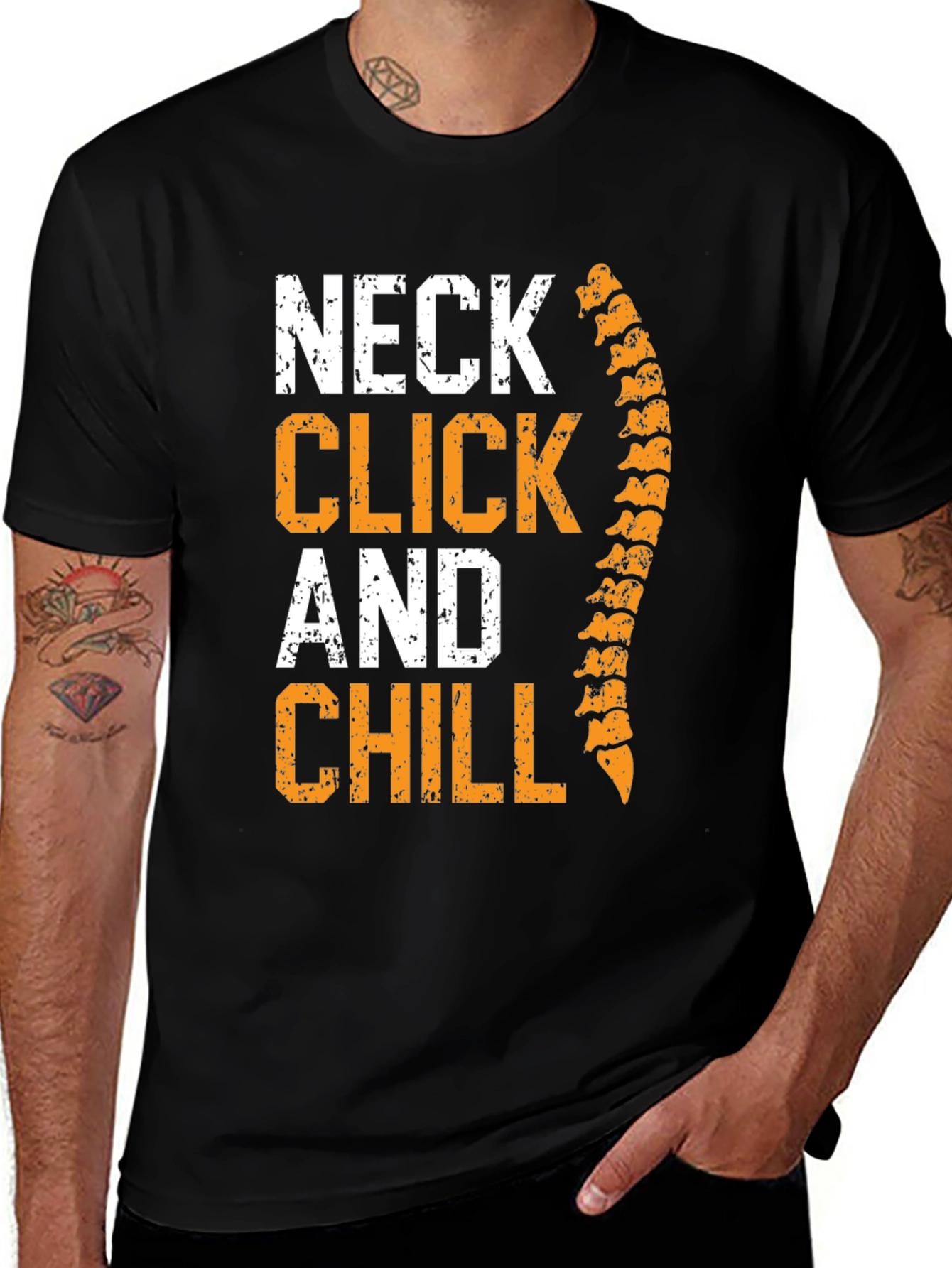 Chiropractor Neck Click & Chill Graphic T-Shirt