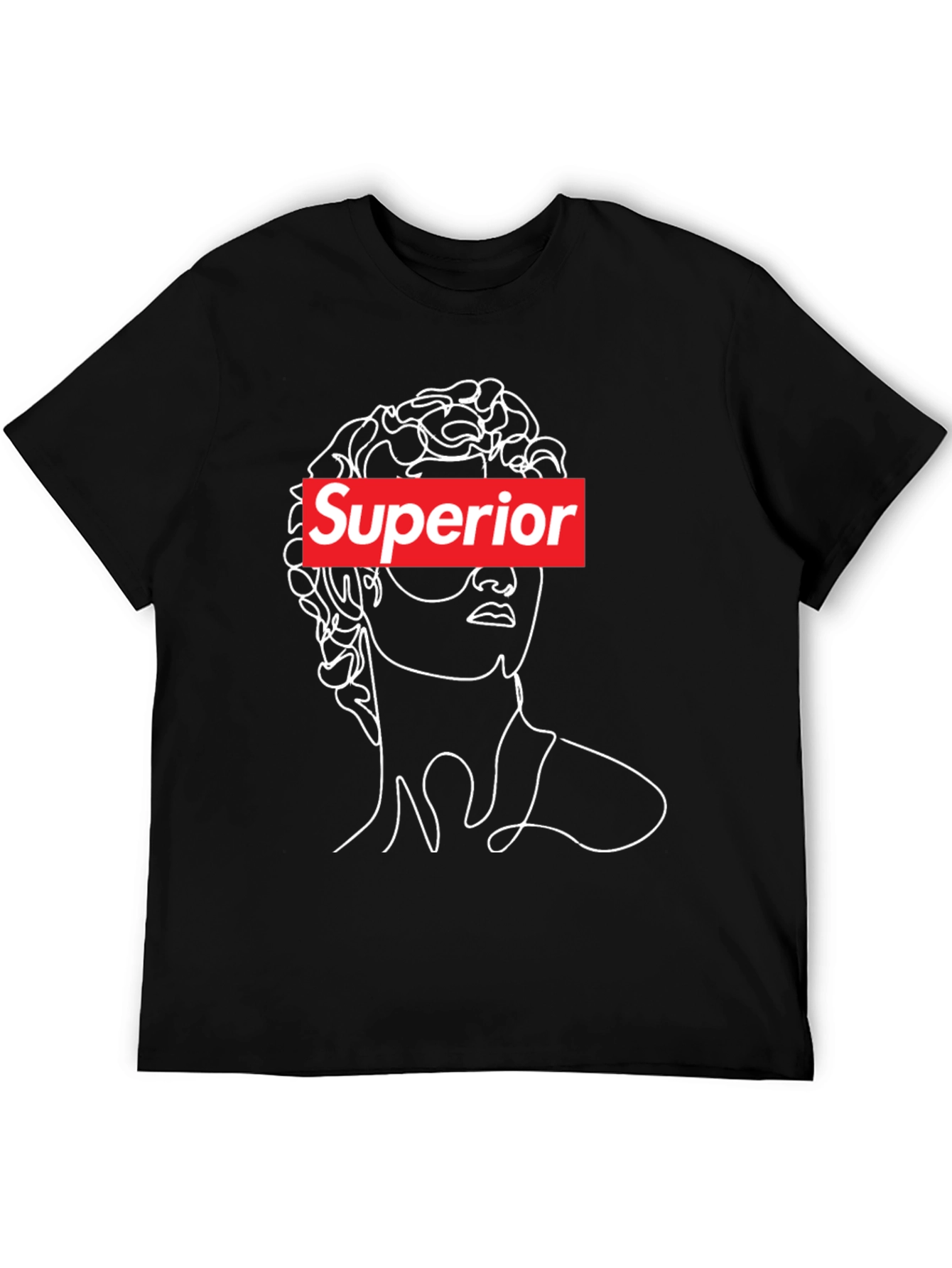 Superior Graphic Print T-Shirt - Black