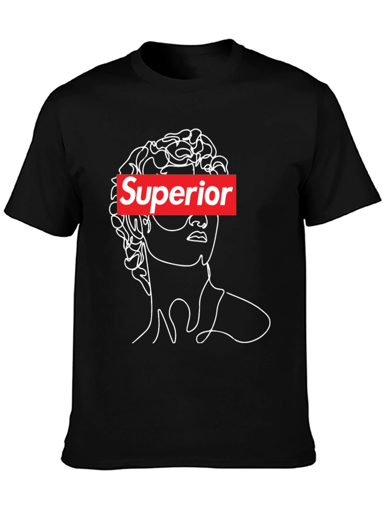 Superior Graphic Print T-Shirt - Black