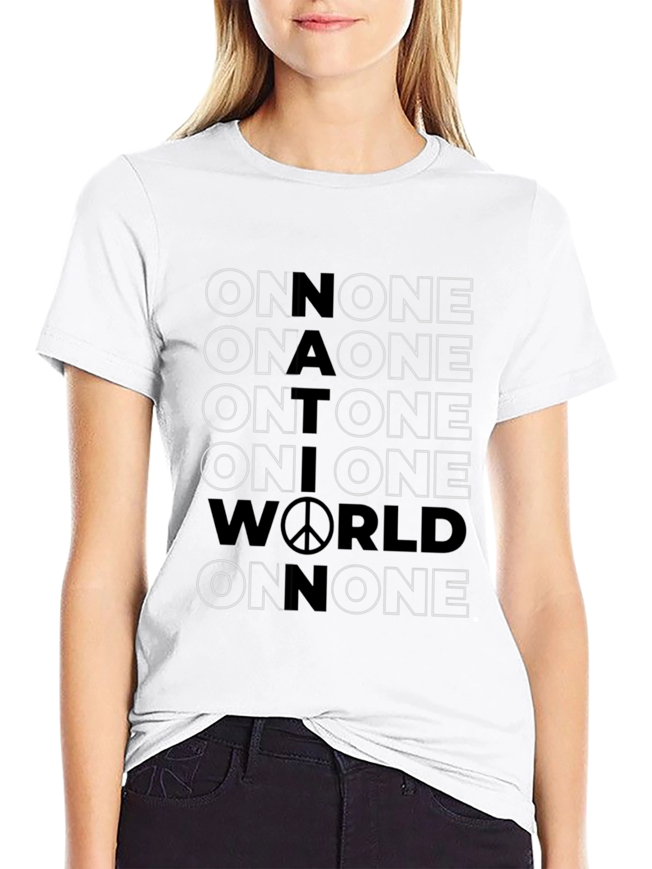 One Nation One World Graphic T-Shirt