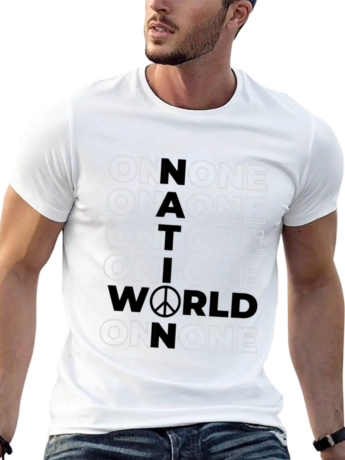 One Nation One World Graphic T-Shirt