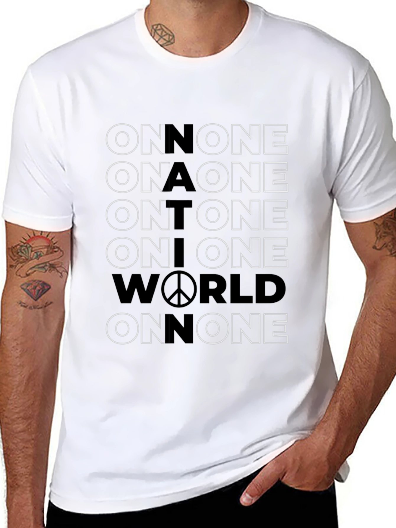 One Nation One World Graphic T-Shirt