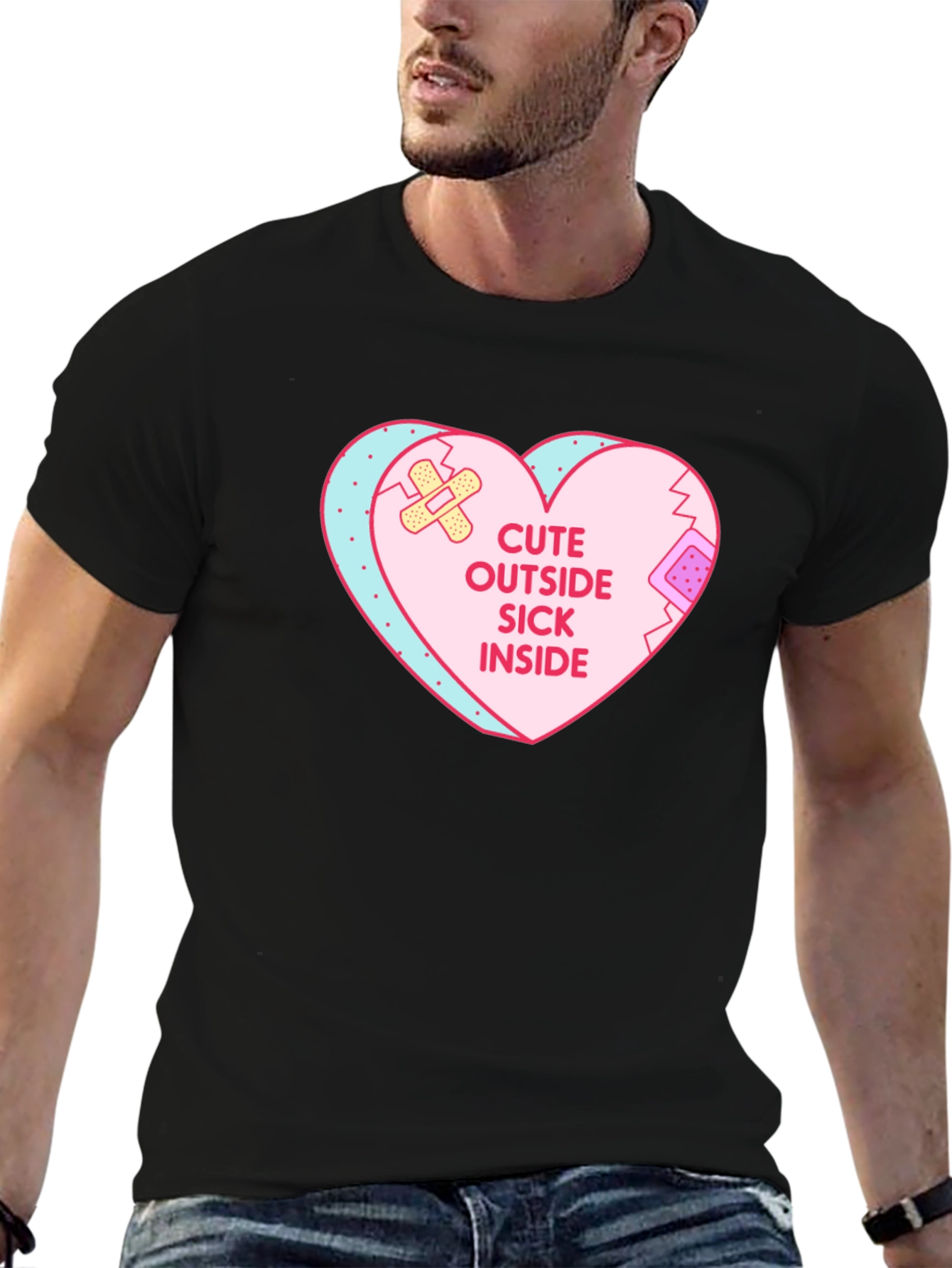 Cute Outside Sick Inside Graphic T-Shirt