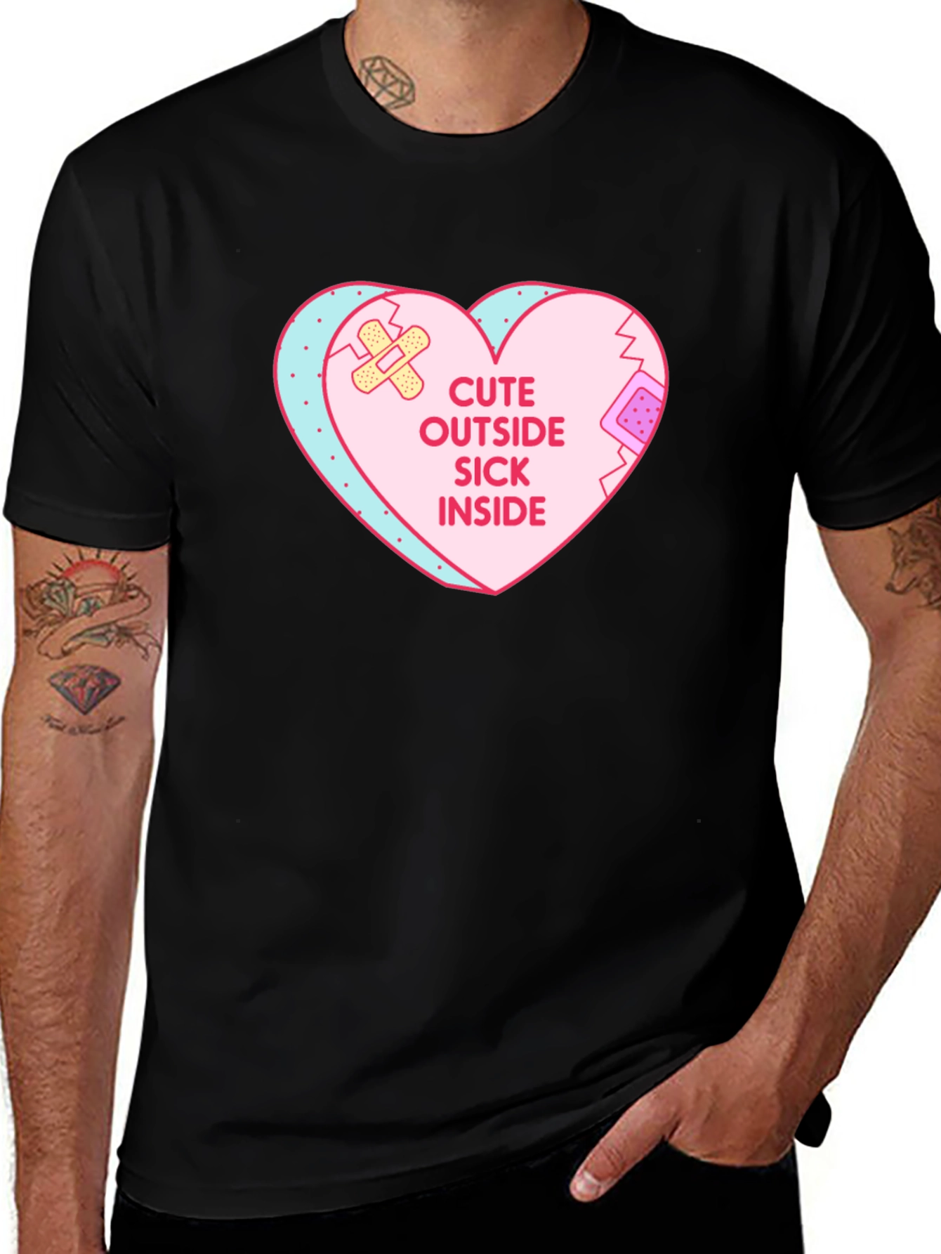 Cute Outside Sick Inside Graphic T-Shirt