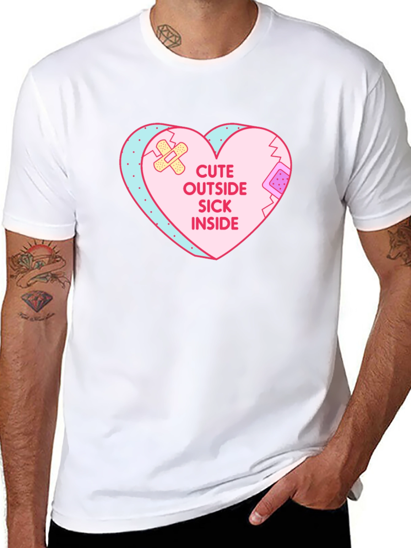 Cute Outside Sick Inside Graphic T-Shirt
