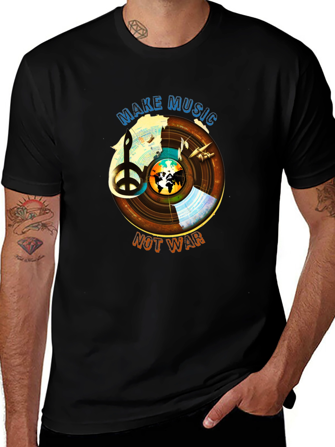 Make Music Not War Graphic Tee