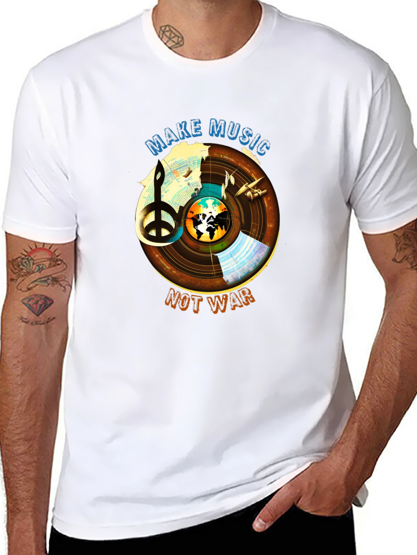 Make Music Not War Graphic Tee