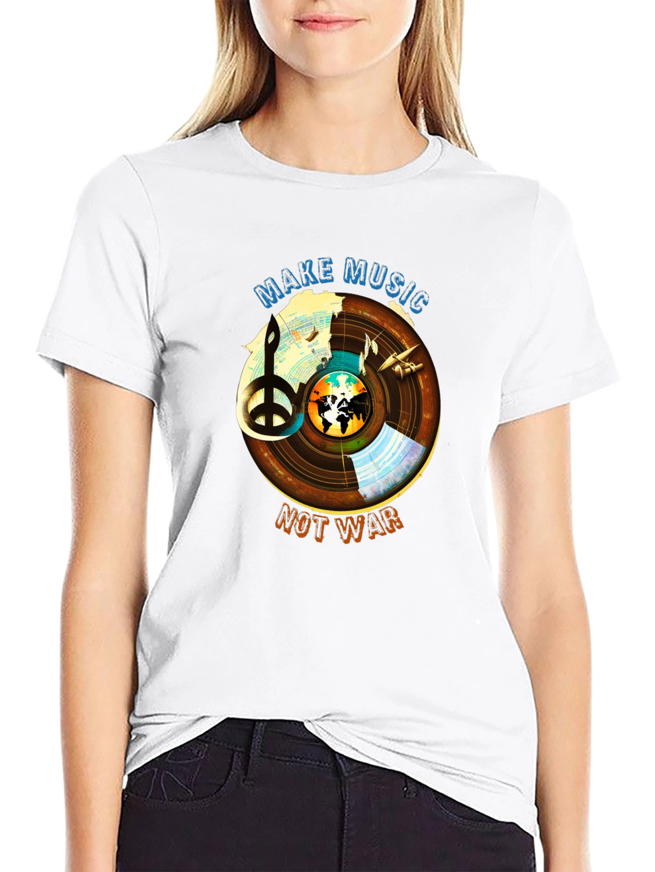 Make Music Not War Graphic Tee