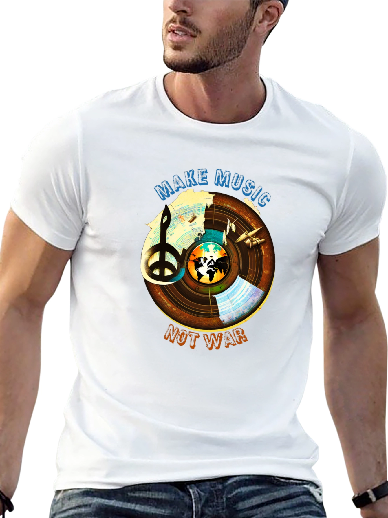 Make Music Not War Graphic Tee