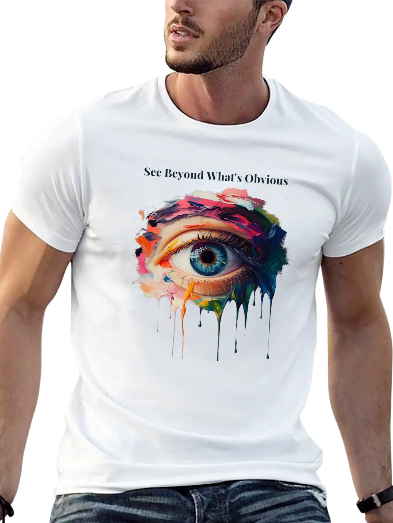 Eye See Beyond Graphic T-Shirt - Artistic Design