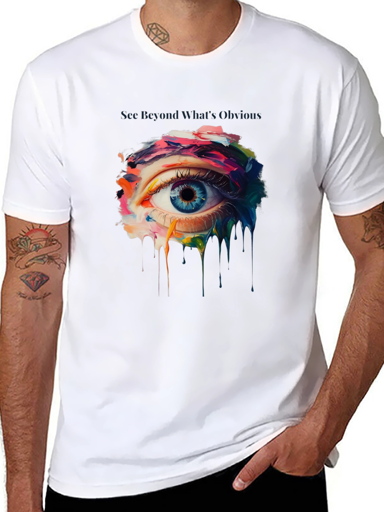 Eye See Beyond Graphic T-Shirt - Artistic Design