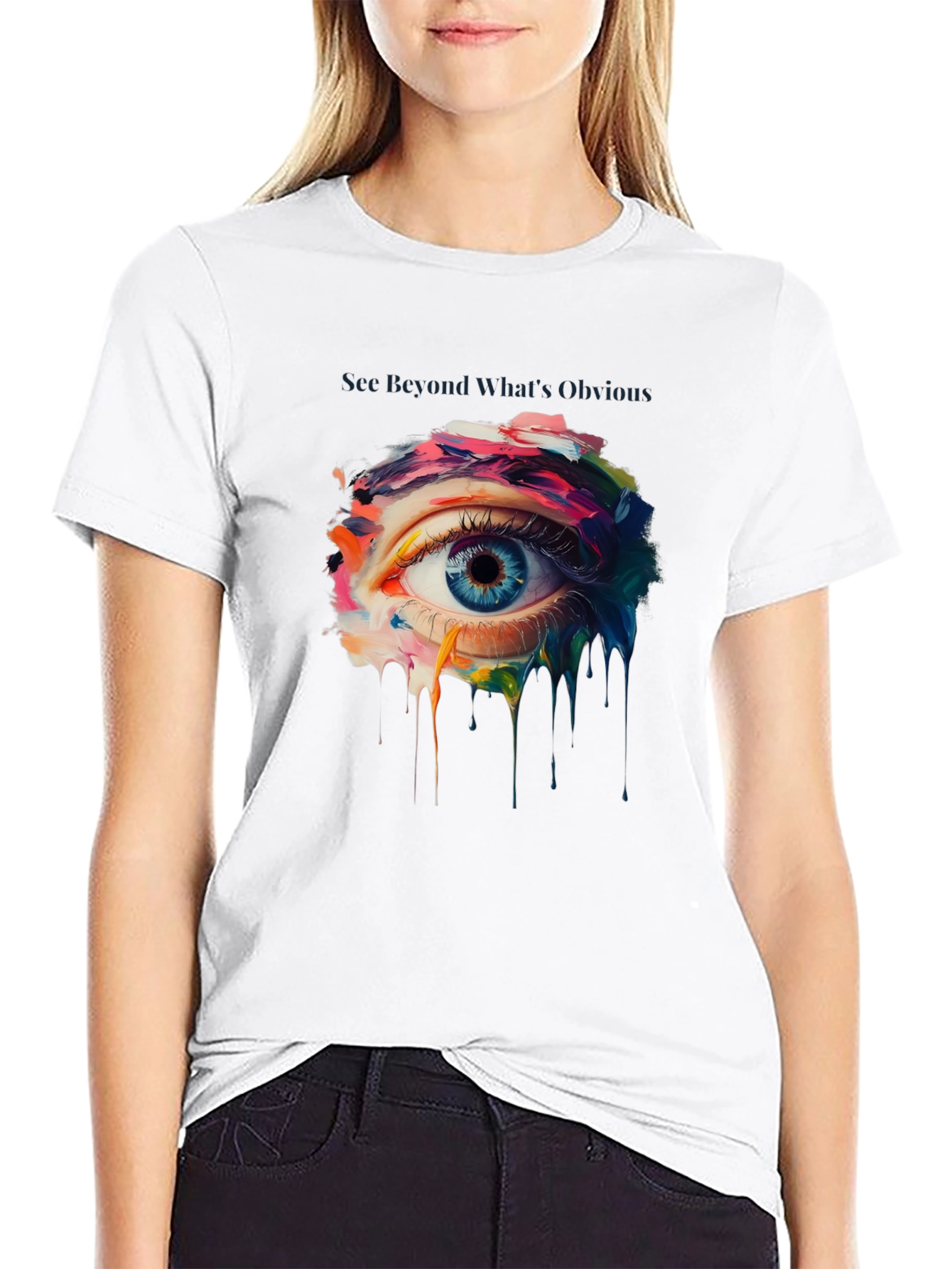 Eye See Beyond Graphic T-Shirt - Artistic Design