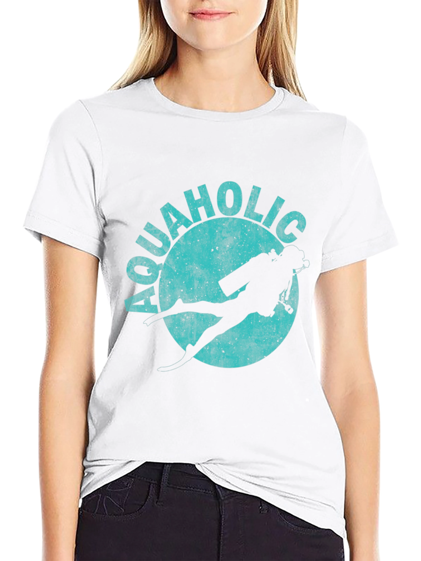 Aquaholic Scuba Diving Graphic T-Shirt