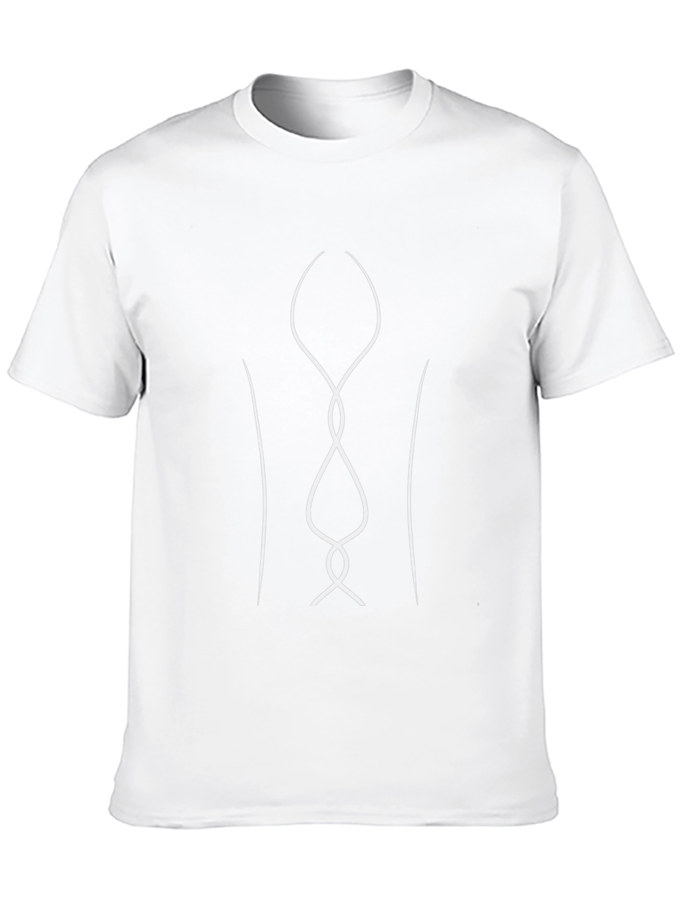 Abstract Line Art Graphic Tee - Black