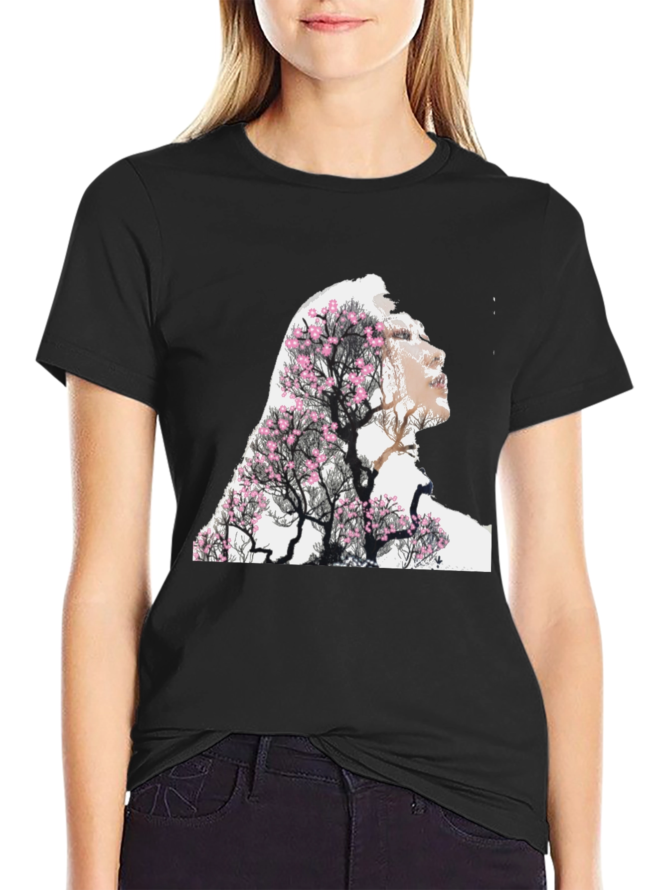 Nature Woman Graphic Tee - Black Unisex T-Shirt