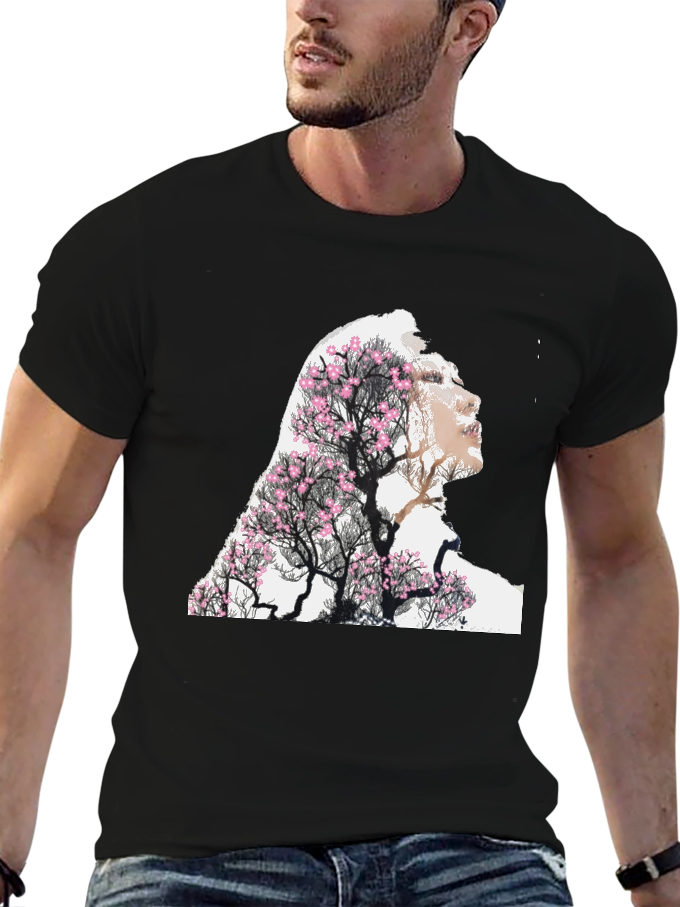 Nature Woman Graphic Tee - Black Unisex T-Shirt