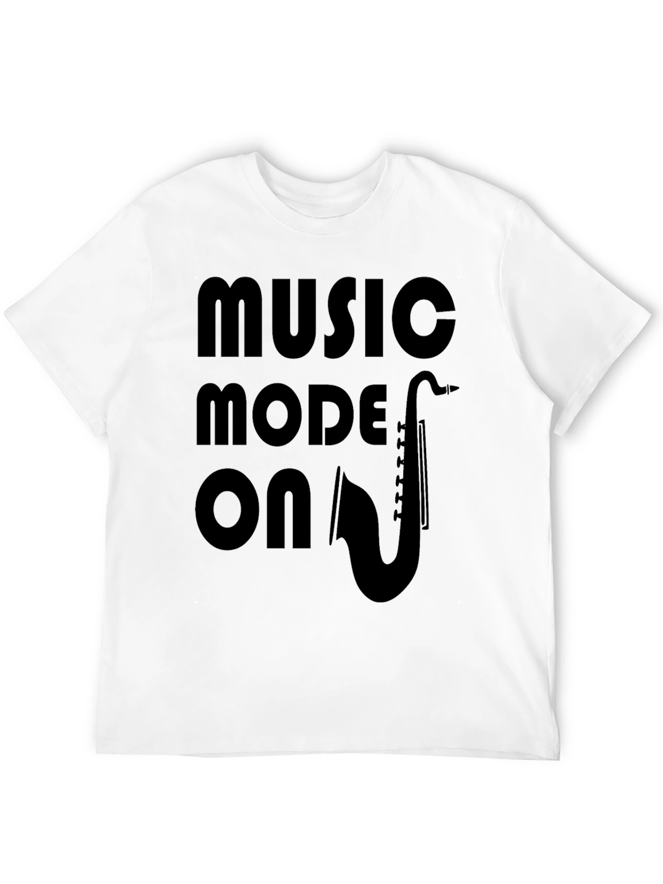 Music Mode On Graphic Tee - Saxophone Design