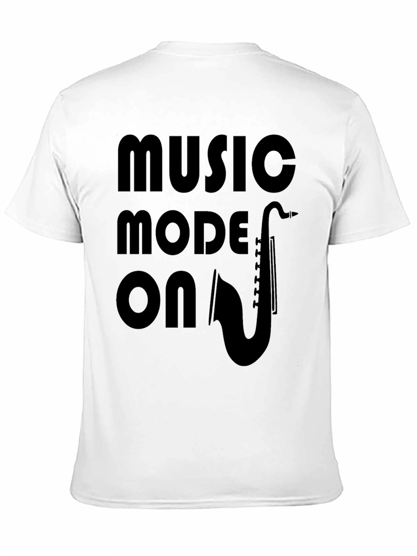 Music Mode On Graphic Tee - Saxophone Design