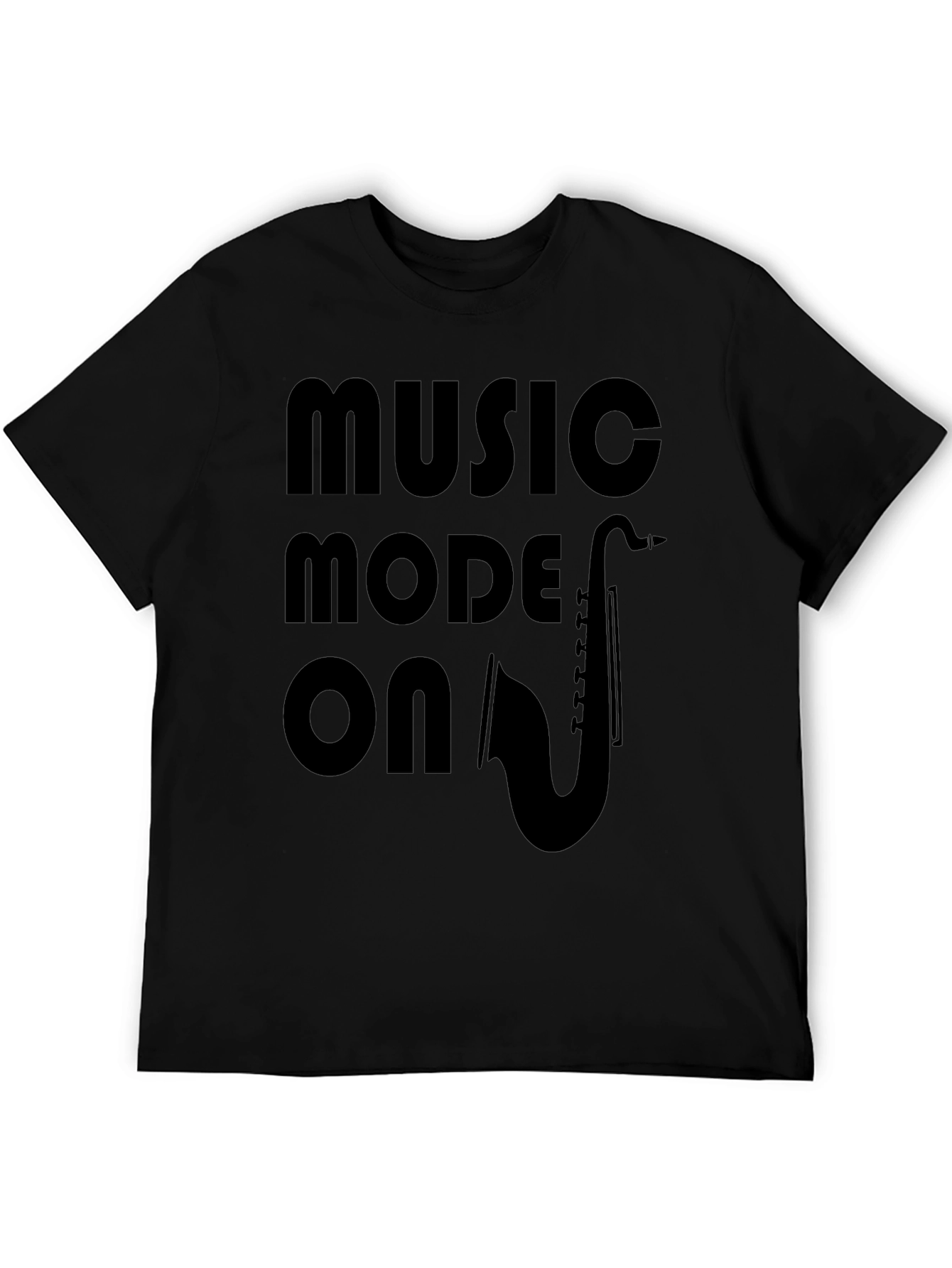 Music Mode On Graphic Tee - Saxophone Design