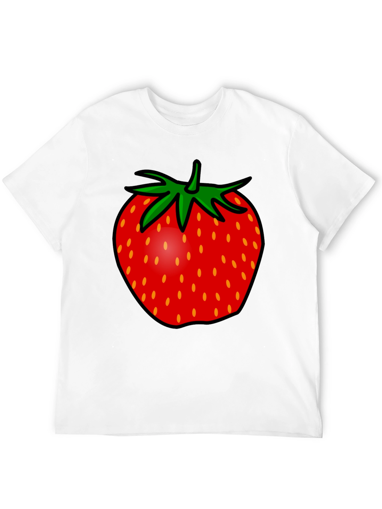 Strawberry Graphic Tee - Black Unisex T-Shirt