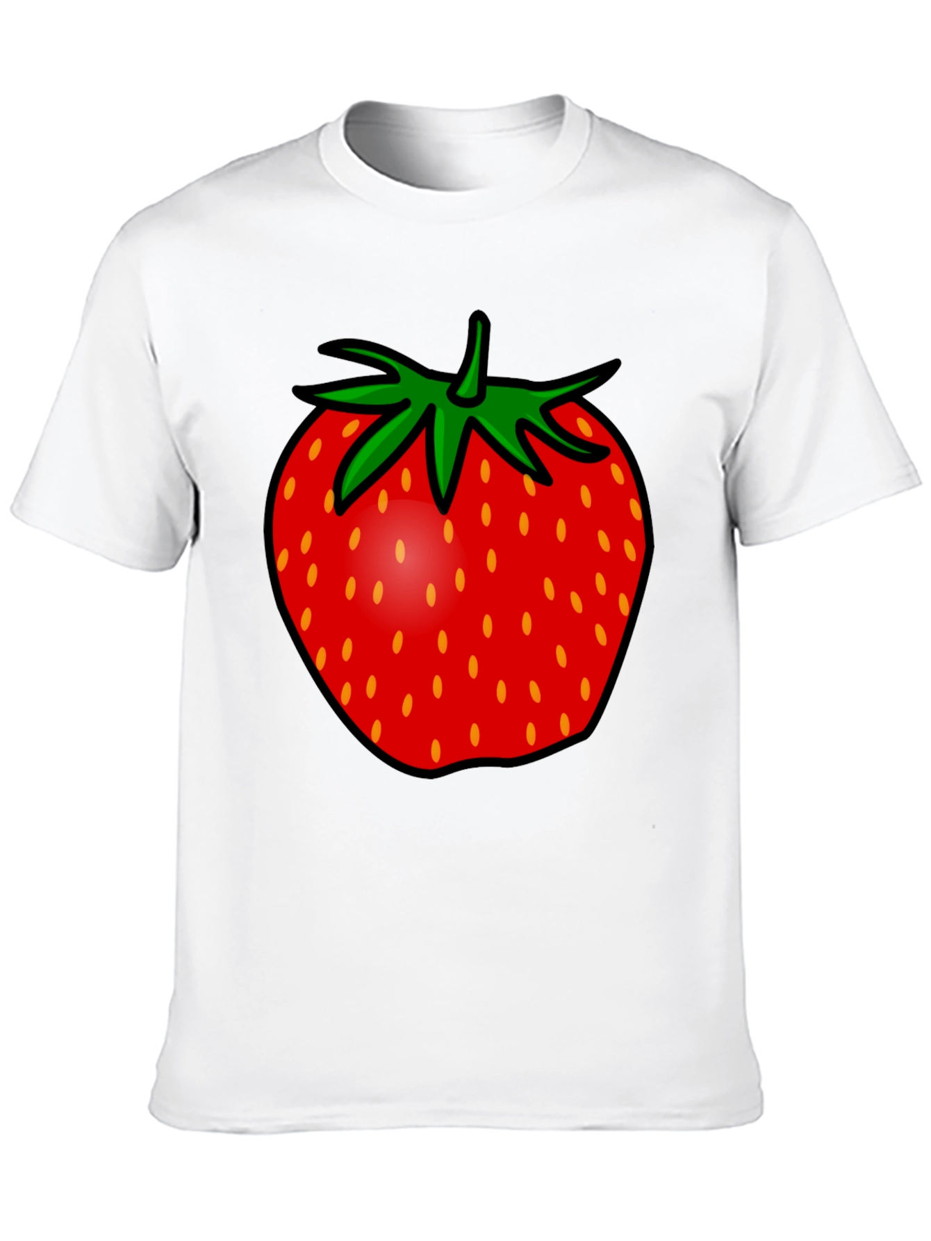 Strawberry Graphic Tee - Black Unisex T-Shirt
