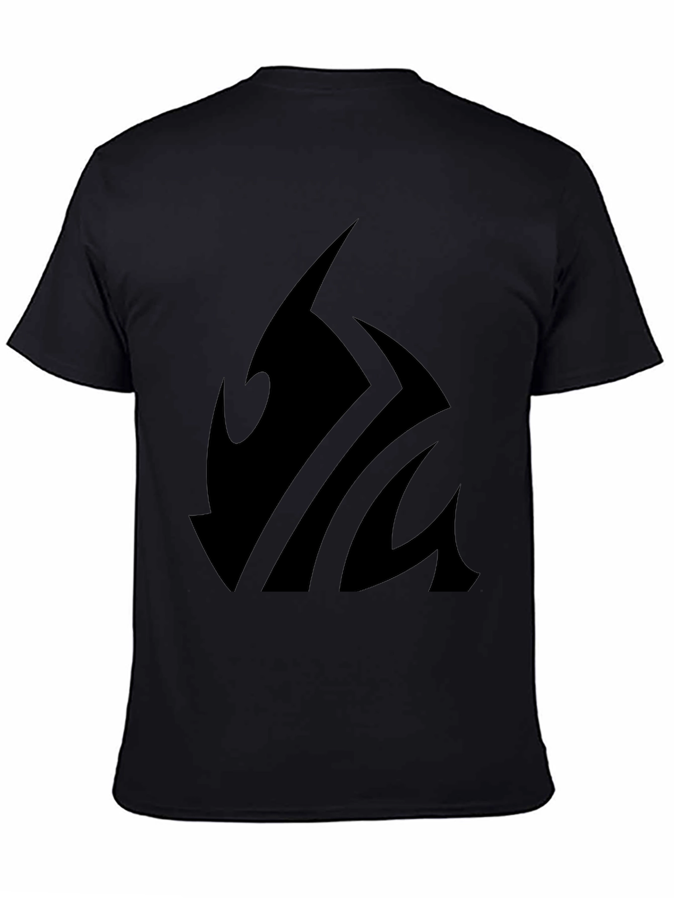 Black Graphic Tee - Abstract Tribal Design