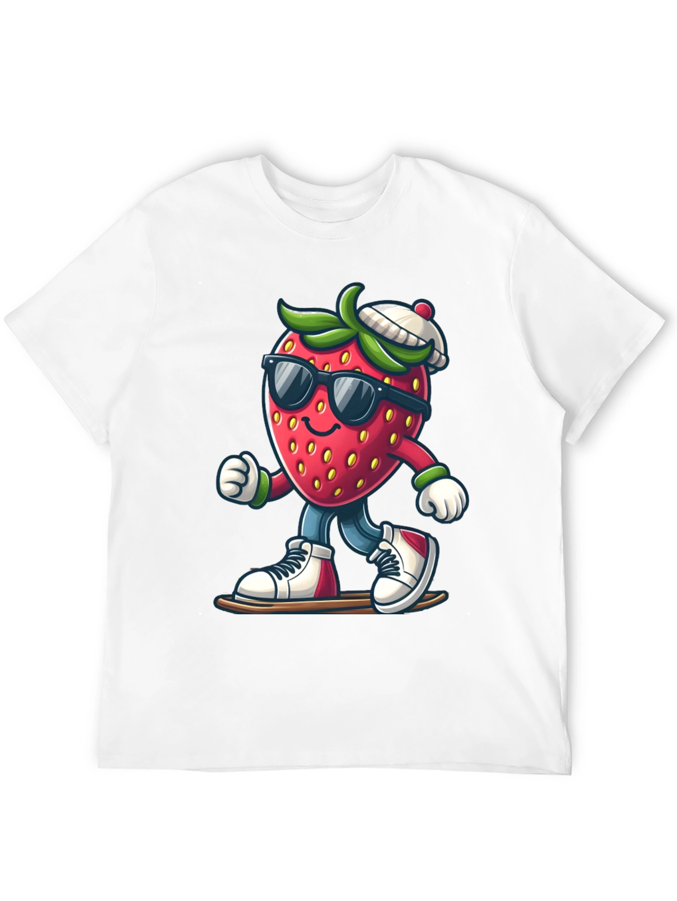 Cool Strawberry Graphic Tee - Black