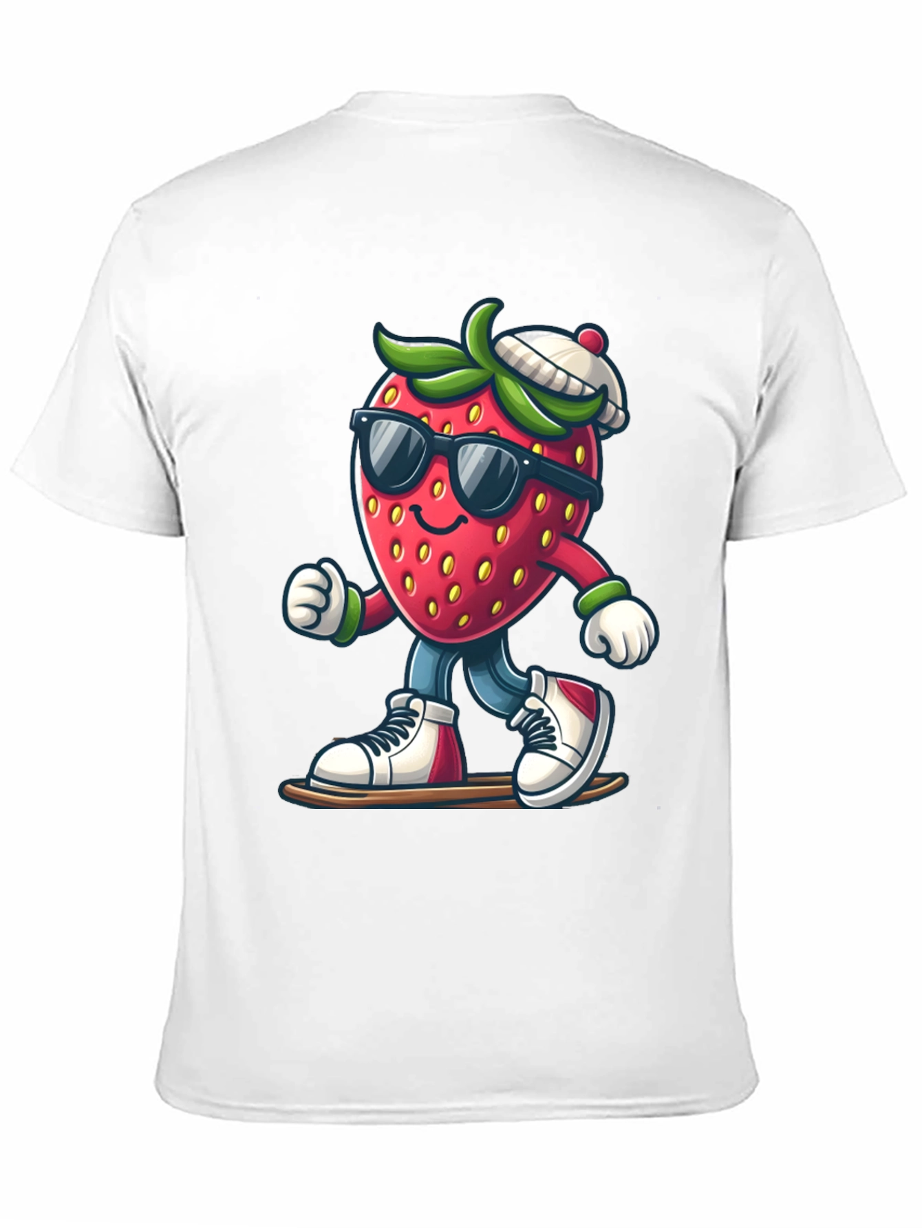 Cool Strawberry Graphic Tee - Black