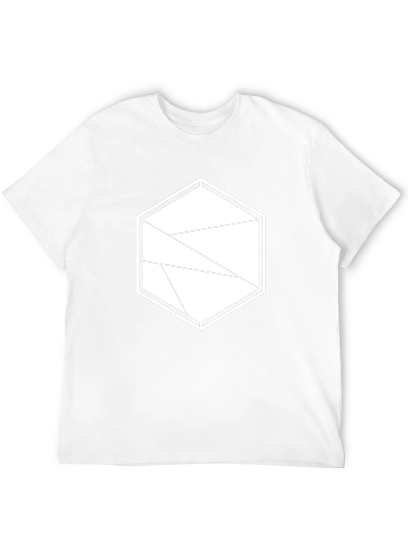 Geometric Hexagon Black T-Shirt - Modern Graphic Tee