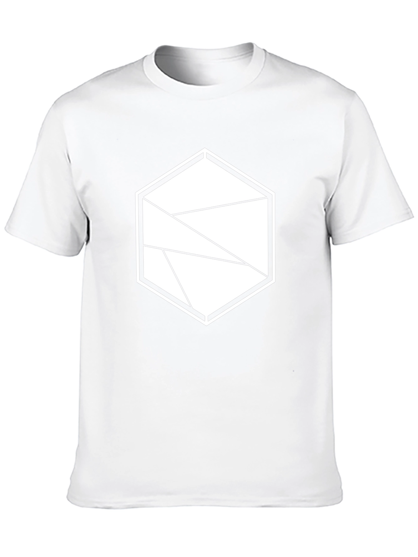 Geometric Hexagon Black T-Shirt - Modern Graphic Tee