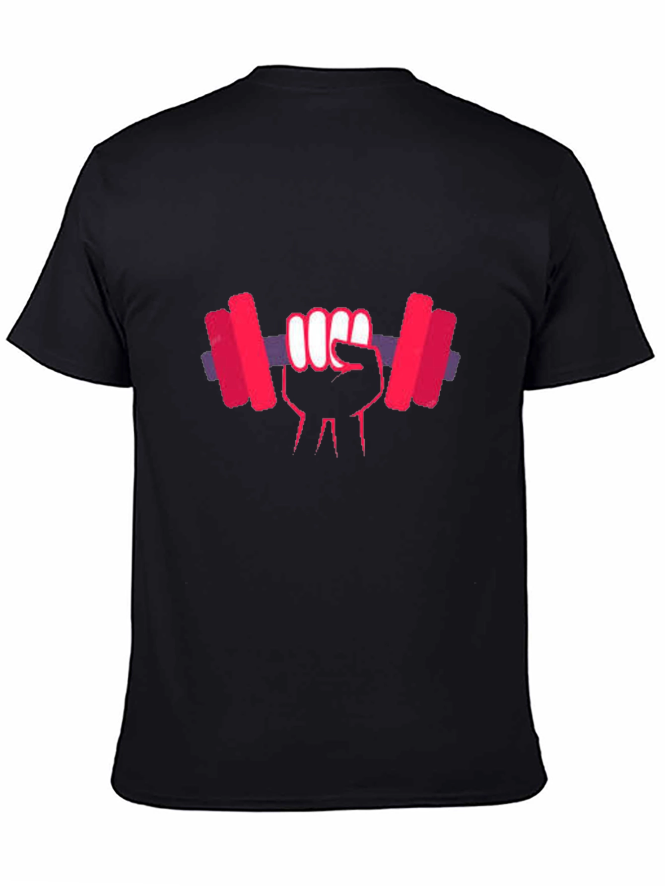 Weightlifting Fist Graphic T-Shirt - Black Cotton Tee